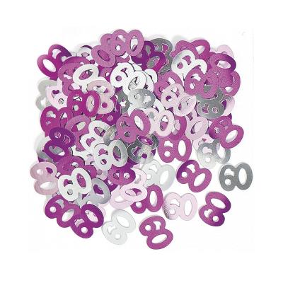 Confettis de table 60 ans roses (14gr)