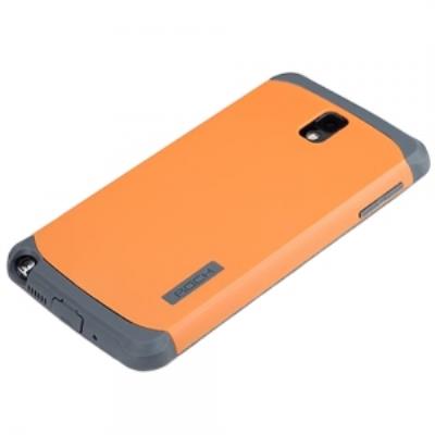 Coque Rock hybride bi-matières pour Galaxy Note 3 Active Série Shield Outdoor Orange Gris