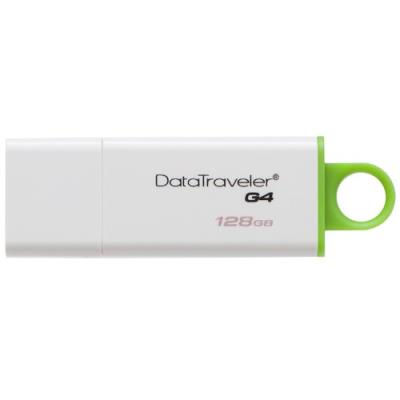Kingston - DTIG4/128GB - DataTraveler - Clé USB 3.0 - 128Go - Blanc / Vert