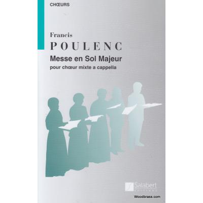 Partitions classique SALABERT POULENC F. - MESSE EN SOL MAJEUR - CHOEUR MIXTE Choeur et ensemble vocal