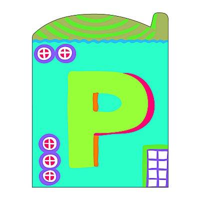 Djeco - Lettre petite maison en bois - P