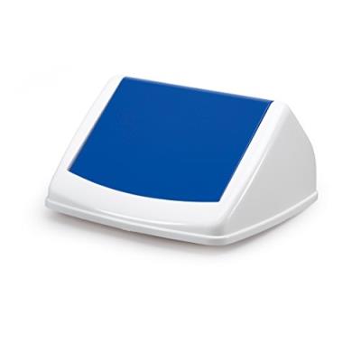 DURABLE Couvercle DURABIN FLIP LID SQUARE 40, blanc/bleu