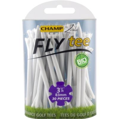 Champ zarma fly tee 83mm tees de golf (lot de 30 ) blanc