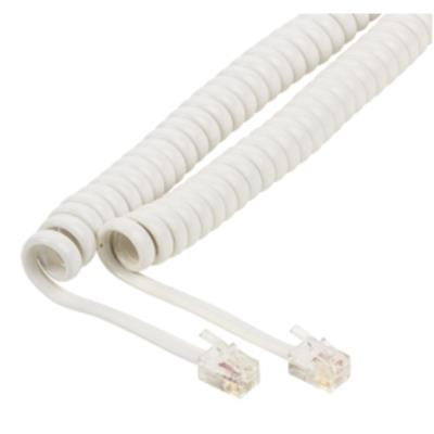 Câble extensible pour casque découte à connecteur rj10 mâle vers rj10 mâle 2,00 m blanc valueline