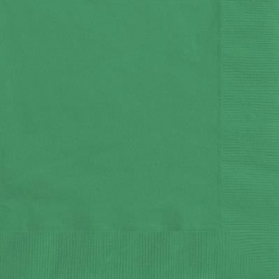 20 Serviettes vert émeraude Taille Unique