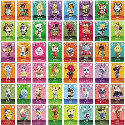 Animal Crossing Série 5-No.401-448 Mini Carte pour Amiibo NFC Nintendo Switch Serie 5 FONGWAN - 48pcs (3*2.2cm)