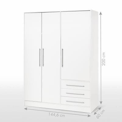 Jupiter Armoire 145 Cm Blanche