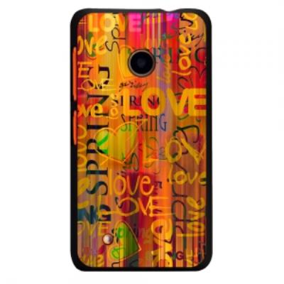 Coque noire pour Lumia 530 impression Motifs Love Spring