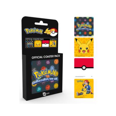 Lot de 4 dessous de verre Pokemon Mix
