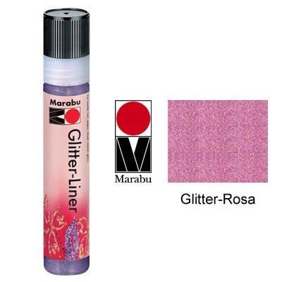 Marabu peinture glitter-liner, rose scintillant, 25 ml mr180309533