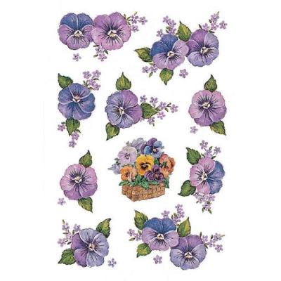 Decor sticker blumensträuche veilchen 3 bl. herma 3378