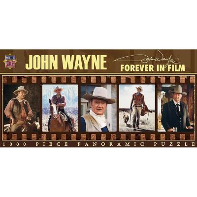 Puzzle 1000 pièces panoramique : John Wayne éternellement dans le film Master Pieces