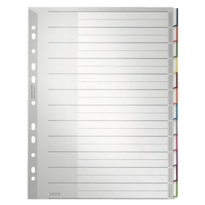 Esselte-leitz 12730000 trieur blanko a4 12 onglets en polypropylène (gris)