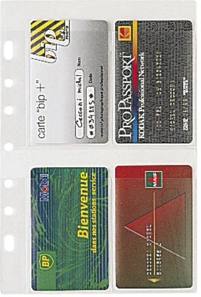 Recharge Organiseur Exatime 21 pochettes porte-cartes 4+1 avec zip