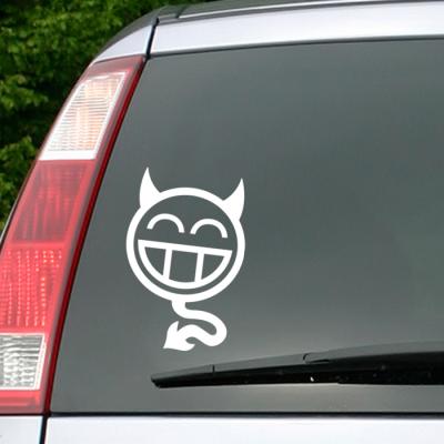 Pick and Stick Sticker Mural Sourire du diable - 10 x 15 cm, Noir