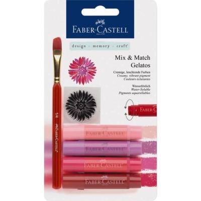 Faber-Castell Blister De 4 Craies Gelatos Rouge
