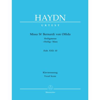 Partitions classique BARENREITER HAYDN J. - MISSA ST BERNARDI VON OFFIDA HEILIG MASS HOB.XXII:10 - REDUCTION CHANT, PIANO Choeur et ensemble vocal