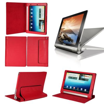 Housse Lenovo Yoga Tablet 10.1 Cuir Style rouge avec Stand - Etui coque noir de protection tablette Lenovo Yoga Tablet 10 rouge - accessoires pochette XEPTIO !