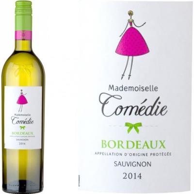 Mademoiselle comédie 2014 bordeaux blanc vin bl...
