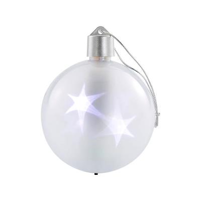 Set de 2 boules de Noël avec LED effet 3D - Blanc