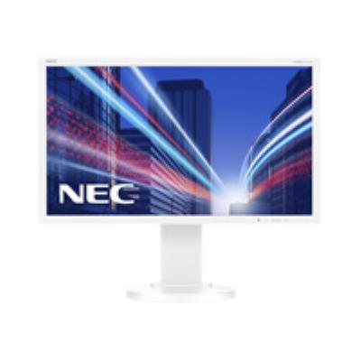 NEC MultiSync E224Wi - LED-monitor - 22 (21.5 zichtbaar) - 1920 x 1080 Full HD (1080p) - IPS - 250 cd/m² - 1000:1 - 6 ms - DVI-D, VGA, DisplayPort - wit