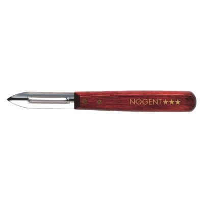 Couteau éplucheur classique m/ bois 2 tranchants *