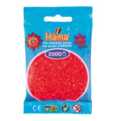 2 000 perles mini (petites perles Ø2,5 mm)- rouge néon