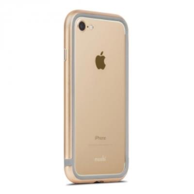 moshi Luxe - Achterzijde behuizing voor mobiele telefoon - aluminium, acryl - satijn goud - voor Apple iPhone 7
