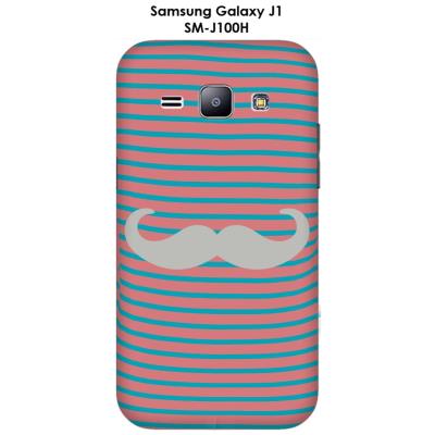 Coque Samsung Galaxy J1 - SM-J100H Marinière Moustache - 3 Glacier Gray