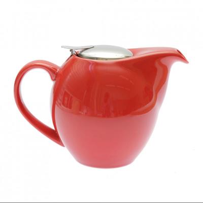 Théière boule rouge céramique - Sema design