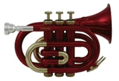 Roy Benson Student Series Trompette de poche Sib PT-101R laquée rouge