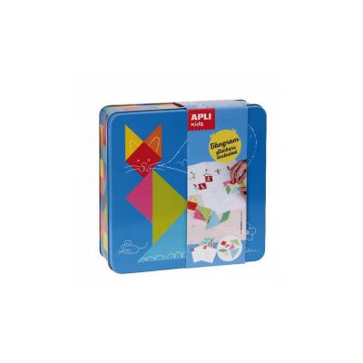 Jeu de gommettes Boite metal Tangram