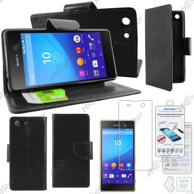 ebestStar ® Etui Portefeuille Housse Protection Folio Coque pour Sony Xperia M5, M5 Dual, Couleur Noir