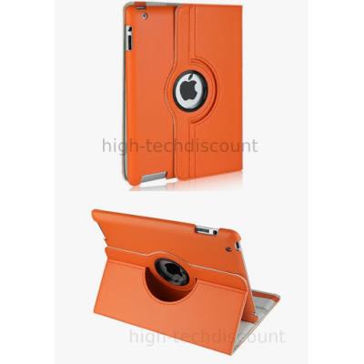 Housse etui coque pochette simi cuir pour Apple iPad 5 Air + film ecran - ORANGE
