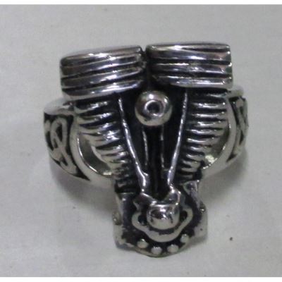 bague moteur moto v twin V2 10us chevaliere biker motard homme