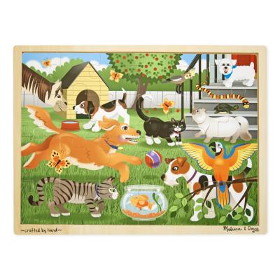 Puzzle en bois les animaux domestiques 24 pièces