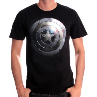 Tshirt Captain America Marvel Captain Shield Silver