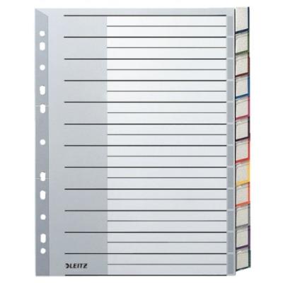 Leitz 12740000 trieur blanko a4 12 onglets en polypropylène (gris) esselte-leitz