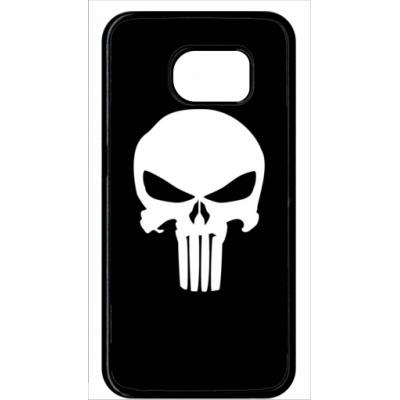 Coque samsung galaxy s6 edge tête de mort sur fond noir