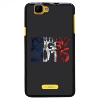 Coque Souple en gel pour Wiko Rainbow avec impression France et logo rugby WCR 2015