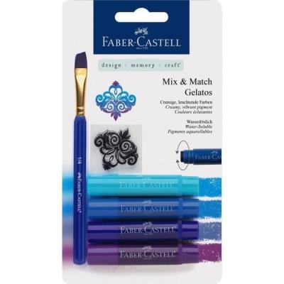 Faber-Castell  Blister De 4 Craies Gelatos Bleu