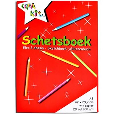 Carnet de croquis kit crea A3 20 feuille 200gr