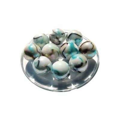 2 Calots TIGRE BLANC - Billes en verre de 25 mm