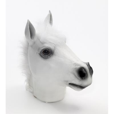 Masque de cheval fou blanc