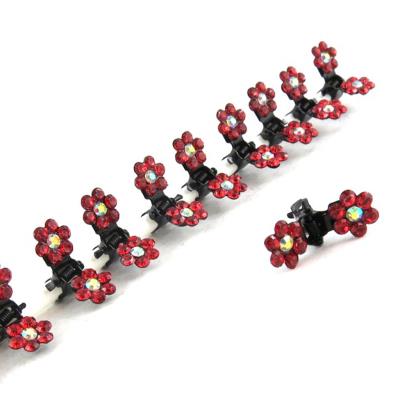 12 minis pinces 'Sissi' rouge