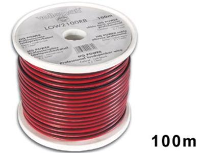 Velleman - Câble Haut-Parleur - Rouge/Noir - 2 x 1.00mm - 100m