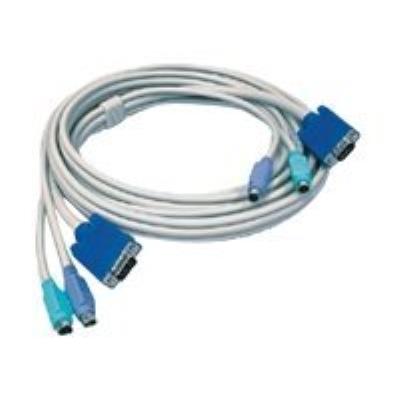 TRENDnet TK C15 - Câble clavier / vidéo / souris (KVM) - PS/2, HD-15 (VGA) (M) pour PS/2, HD-15 (VGA) (M) - 4.5 m