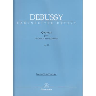 Partitions classique BARENREITER DEBUSSY - QUATUOR OP.10 - PARTIES Ensemble à cordes