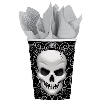 8 Gobelets Tête de mort Halloween (26,6 cl)