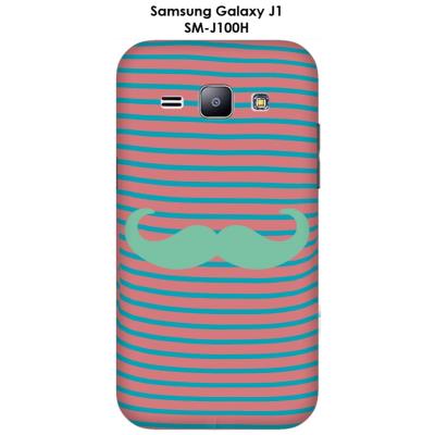 Coque Samsung Galaxy J1 - SM-J100H Marinière Moustache - 3 Lucite Green